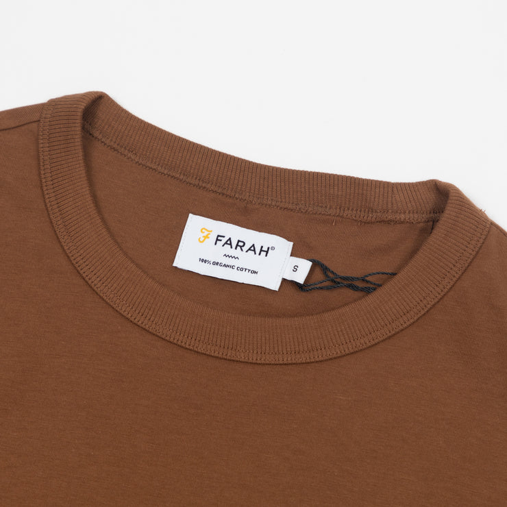 FARAH Danny Short Sleeve T-Shirt in GOLDEN BROWN