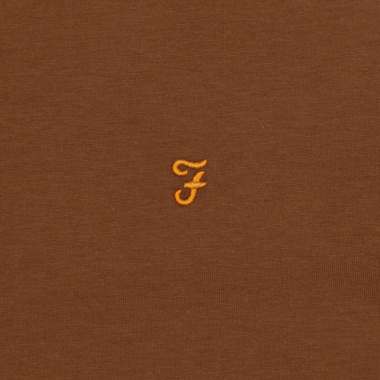 FARAH Danny Short Sleeve T-Shirt in GOLDEN BROWN