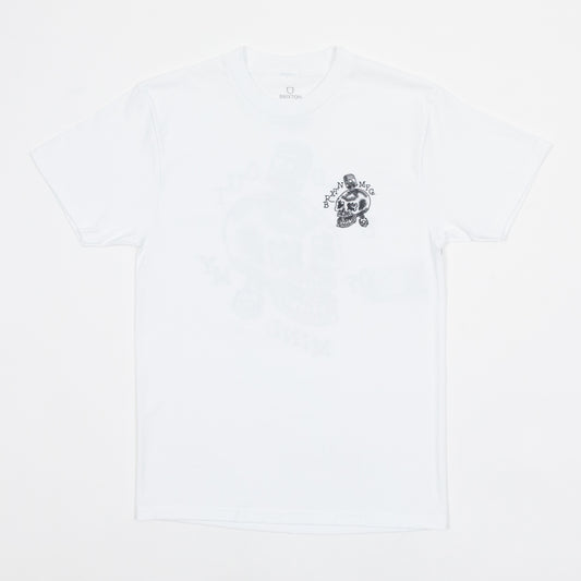 BRIXTON Daytona T-Shirt in WHITE
