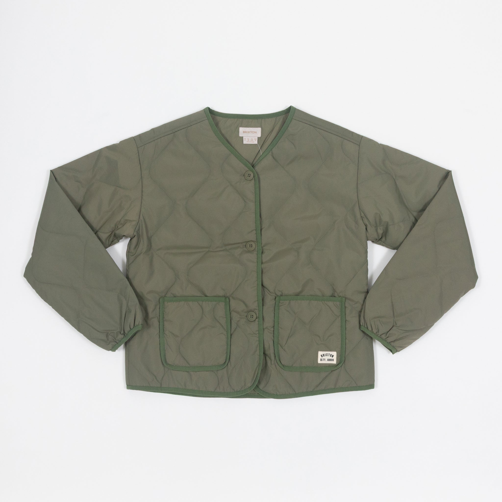 Womens BRIXTON Delilah Quilted Jacket in OLIVE GREEN