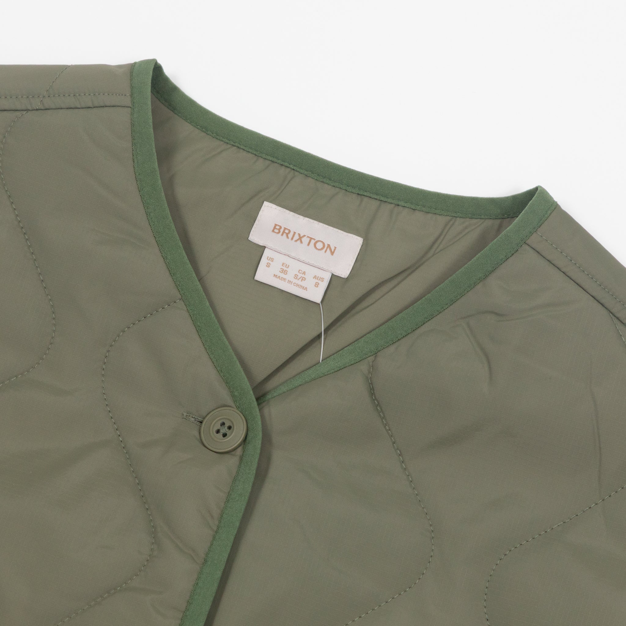 Womens BRIXTON Delilah Quilted Jacket in OLIVE GREEN