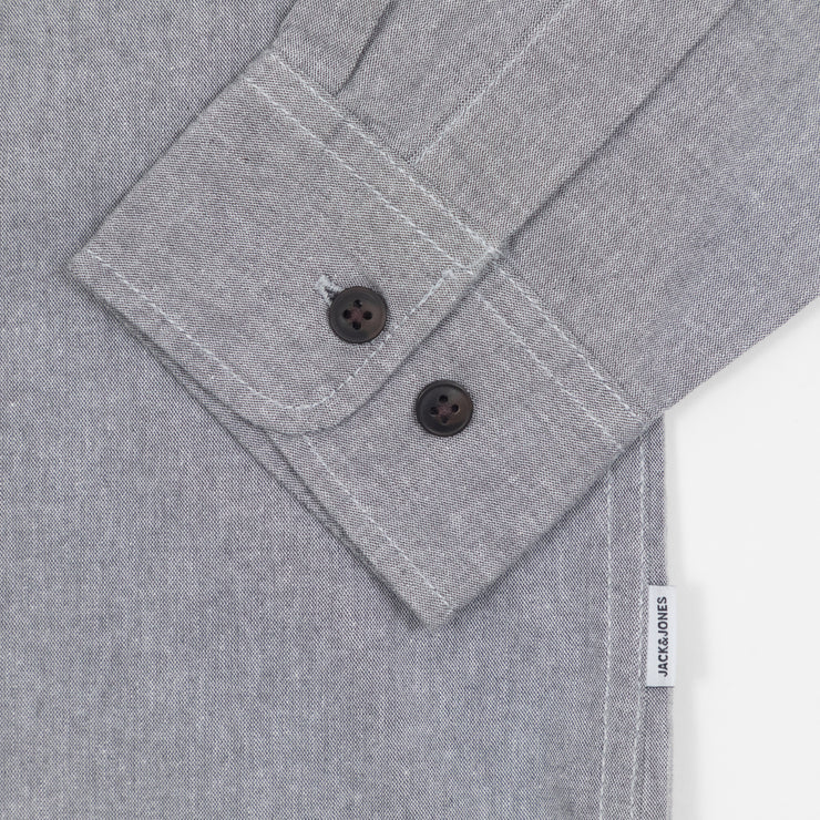 JACK & JONES Detail Shirt in CHAMBRAY GREY