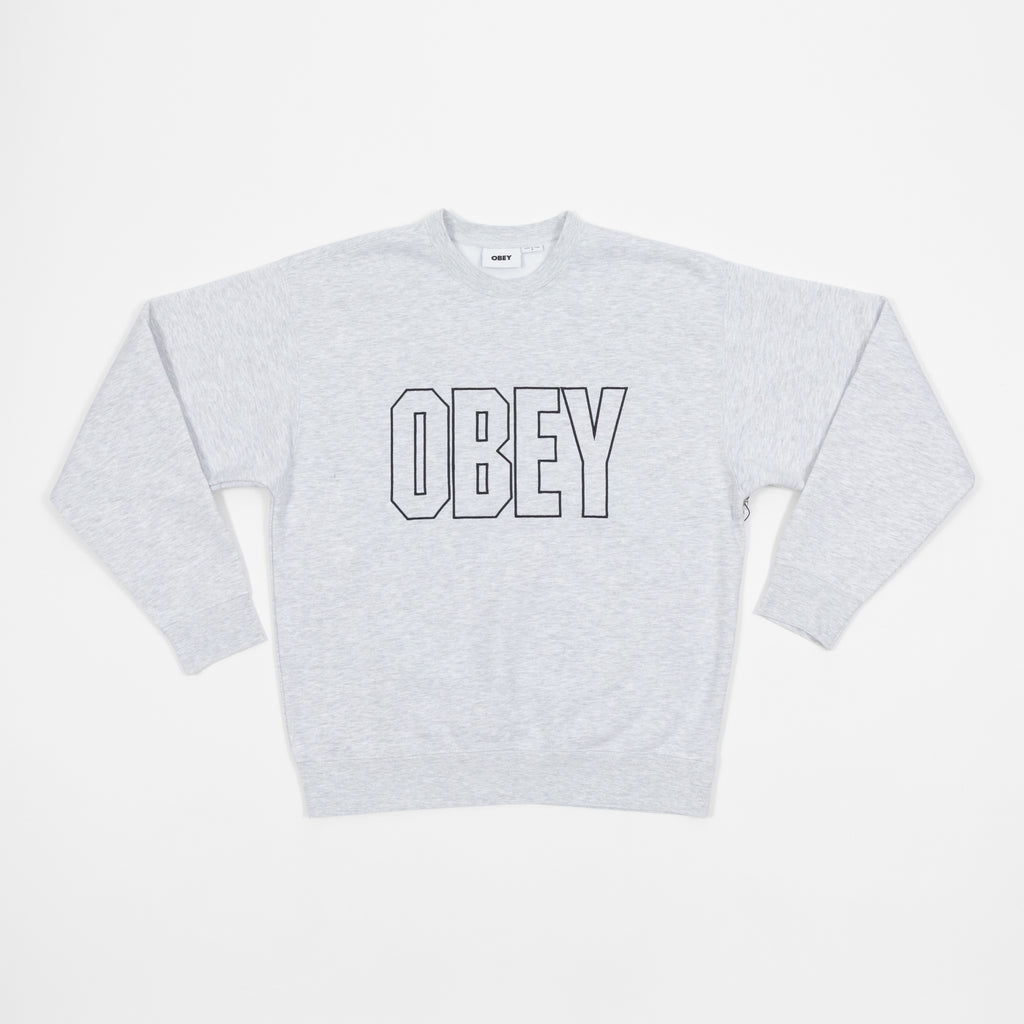 OBEY Digable Crew Sweatshirt in ASH GREY