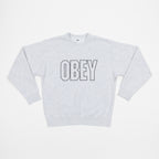 OBEY Digable Crew Sweatshirt in ASH GREY