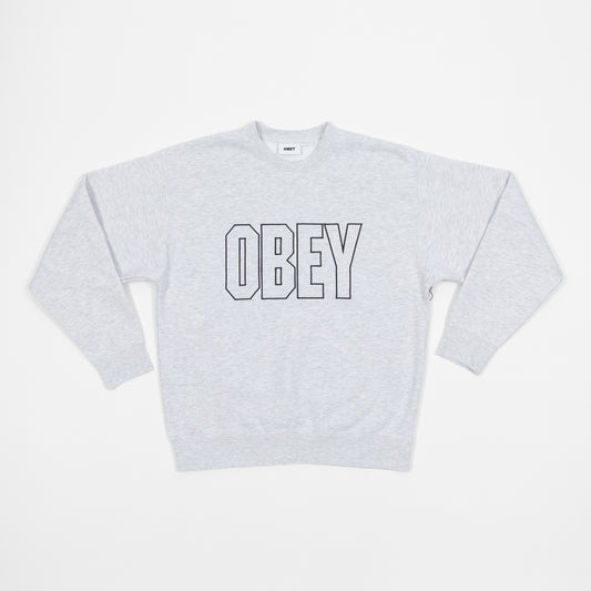 OBEY Digable Crew Sweatshirt in ASH GREY