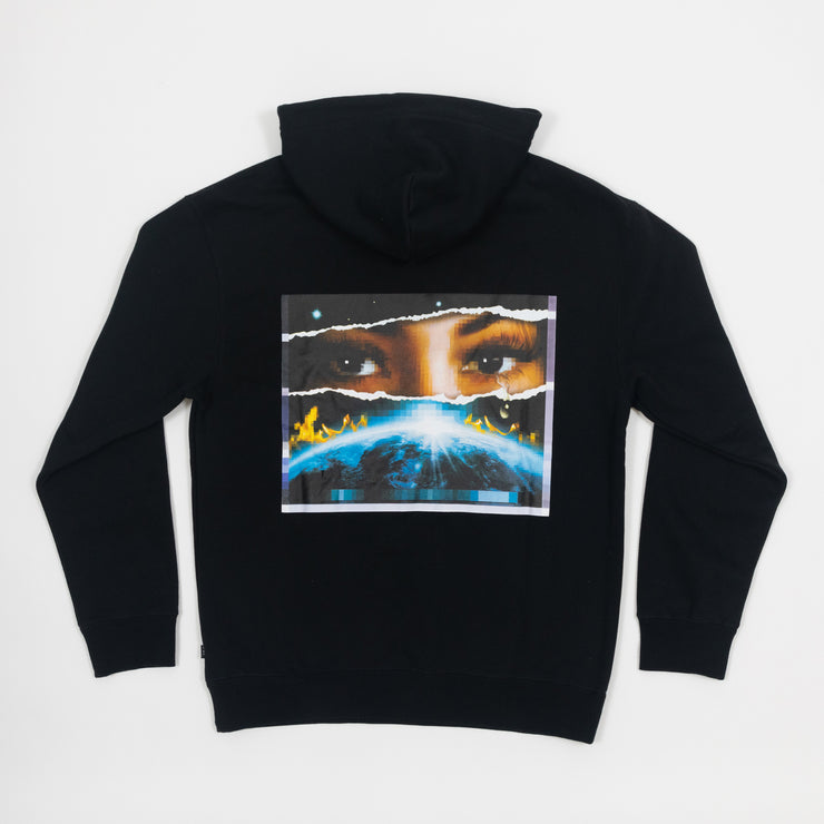 HUF Digital Domain Graphic Pullover Hoodie in BLACK