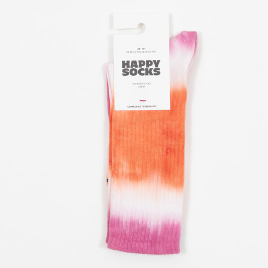 HAPPY SOCKS Dip Dye Sneaker Socks in PINK & ORANGE