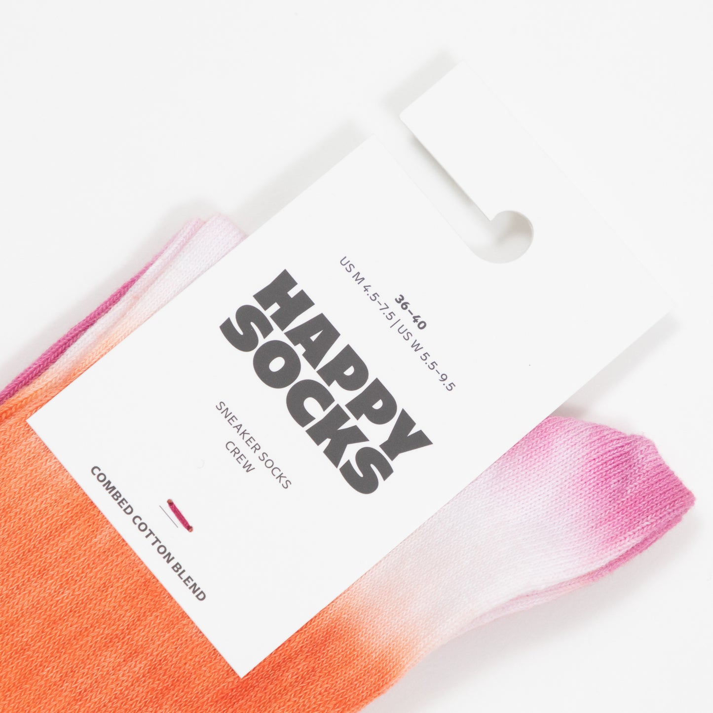 HAPPY SOCKS Dip Dye Sneaker Socks in PINK & ORANGE