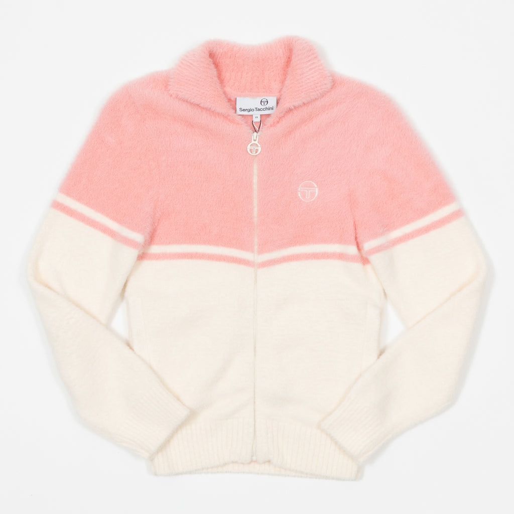 Womens SERGIO TACCHINI Donatella Brushed Knit Track Top in QUARTZ PINK
