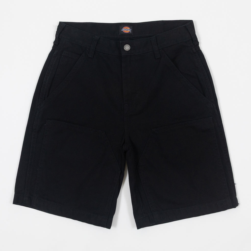 DICKIES Duck Canvas Chap Double Knee Shorts in BLACK