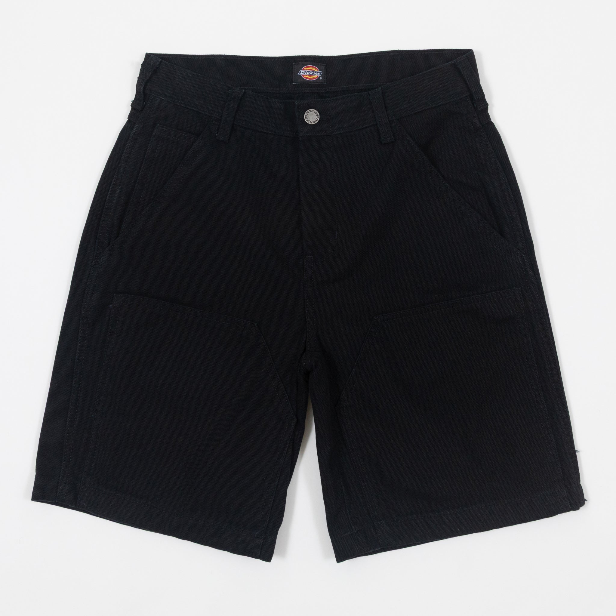 DICKIES Duck Canvas Chap Double Knee Shorts in BLACK