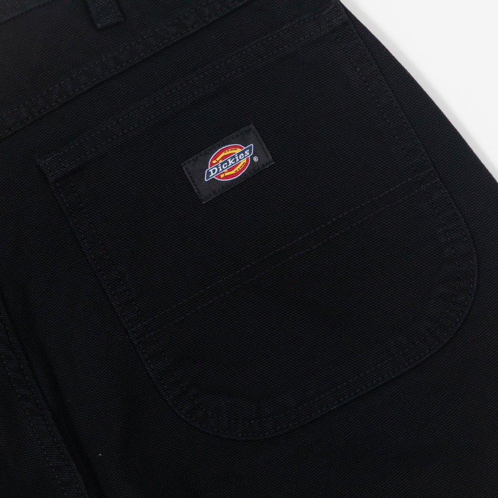 DICKIES Duck Canvas Chap Double Knee Shorts in BLACK