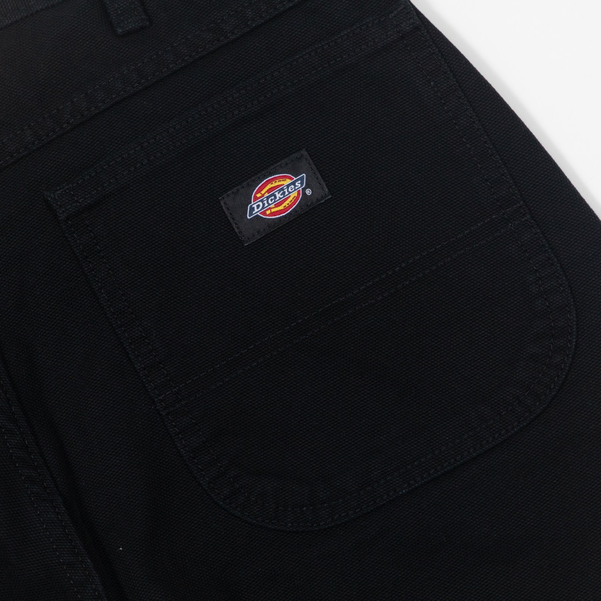 DICKIES Duck Canvas Chap Double Knee Shorts in BLACK