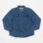 BRIXTON Durham Sherpa Lined Jacket in WASHED DENIM
