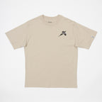 ELLIKER Rill Birds Print Short Sleeve T-Shirt in Beige