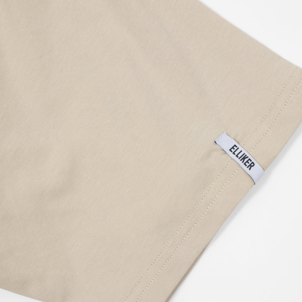 ELLIKER Rill Birds Print Short Sleeve T-Shirt in Beige