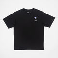 ELLIKER Rill Bluebell Print Short Sleeve T-Shirt in BLACK