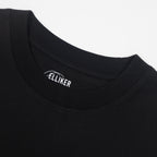 ELLIKER Rill Bluebell Print Short Sleeve T-Shirt in BLACK