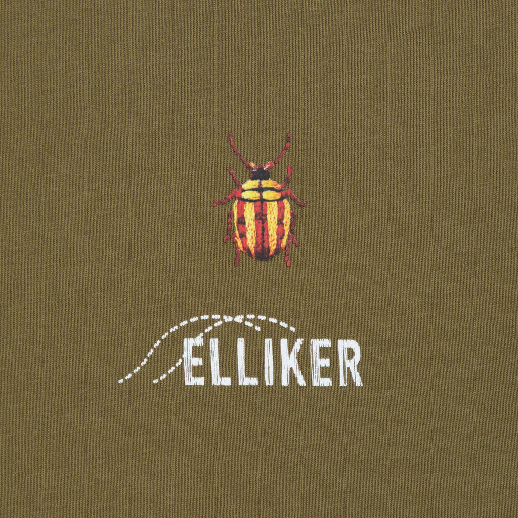 ELLIKER Rill Bug Print Short Sleeve T-Shirt in KHAKI