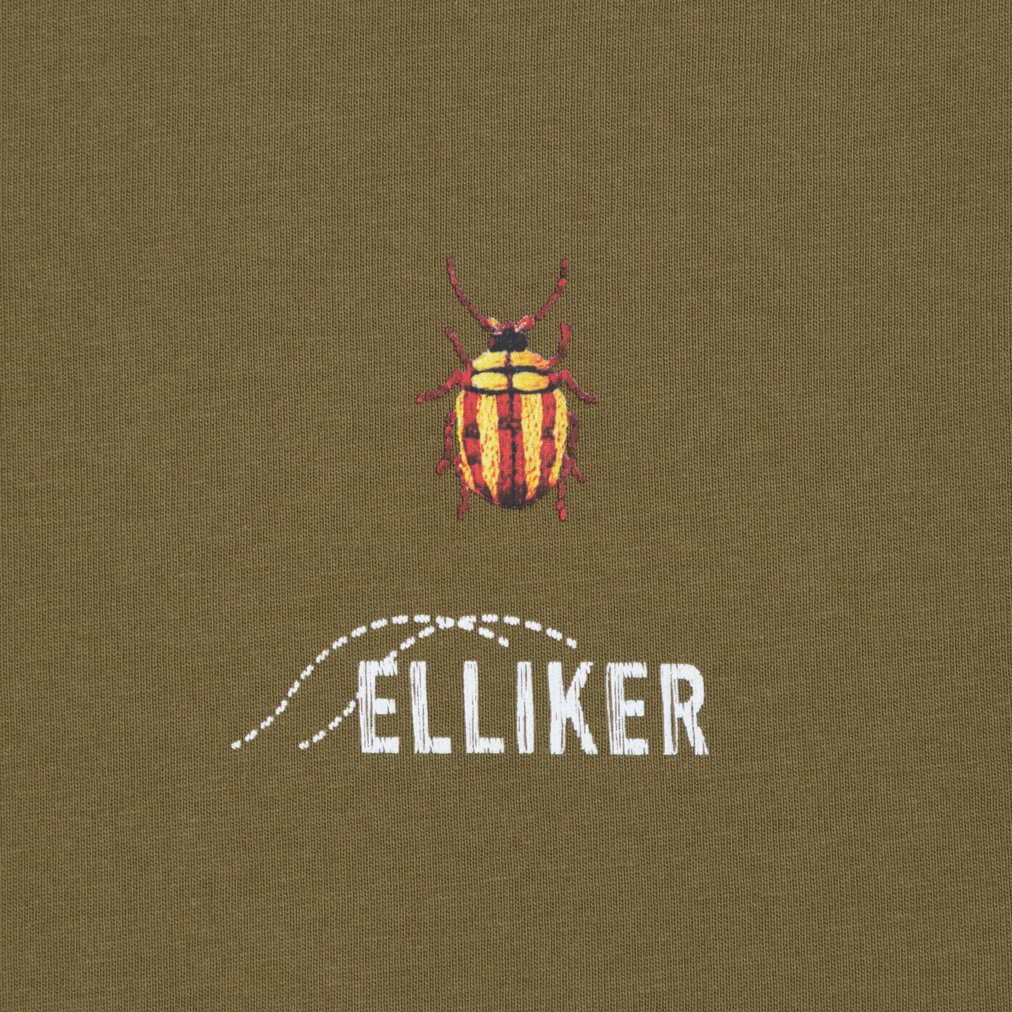 ELLIKER Rill Bug Print Short Sleeve T-Shirt in KHAKI