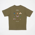 ELLIKER Rill Bug Print Short Sleeve T-Shirt in KHAKI
