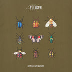 ELLIKER Rill Bug Print Short Sleeve T-Shirt in KHAKI
