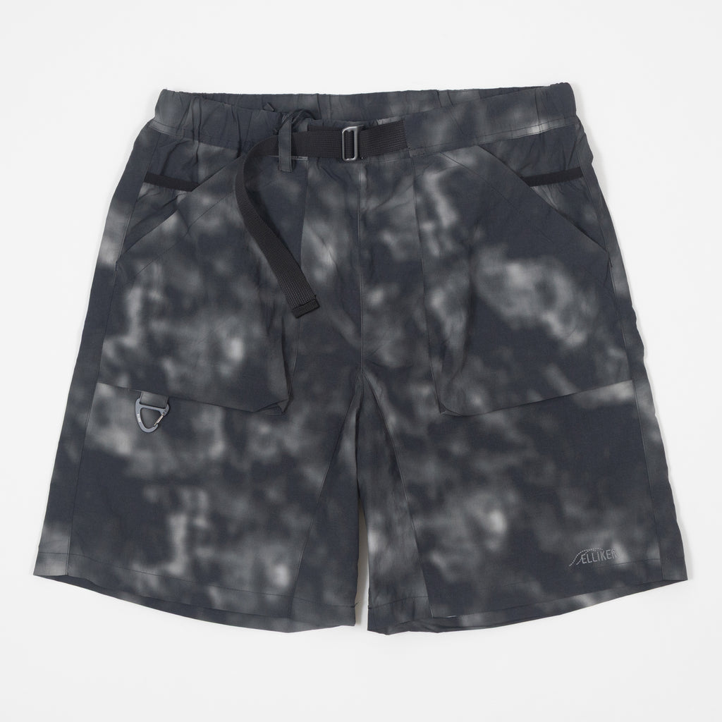 ELLIKER Sayer Print Belted Shorts in GRAPHITE