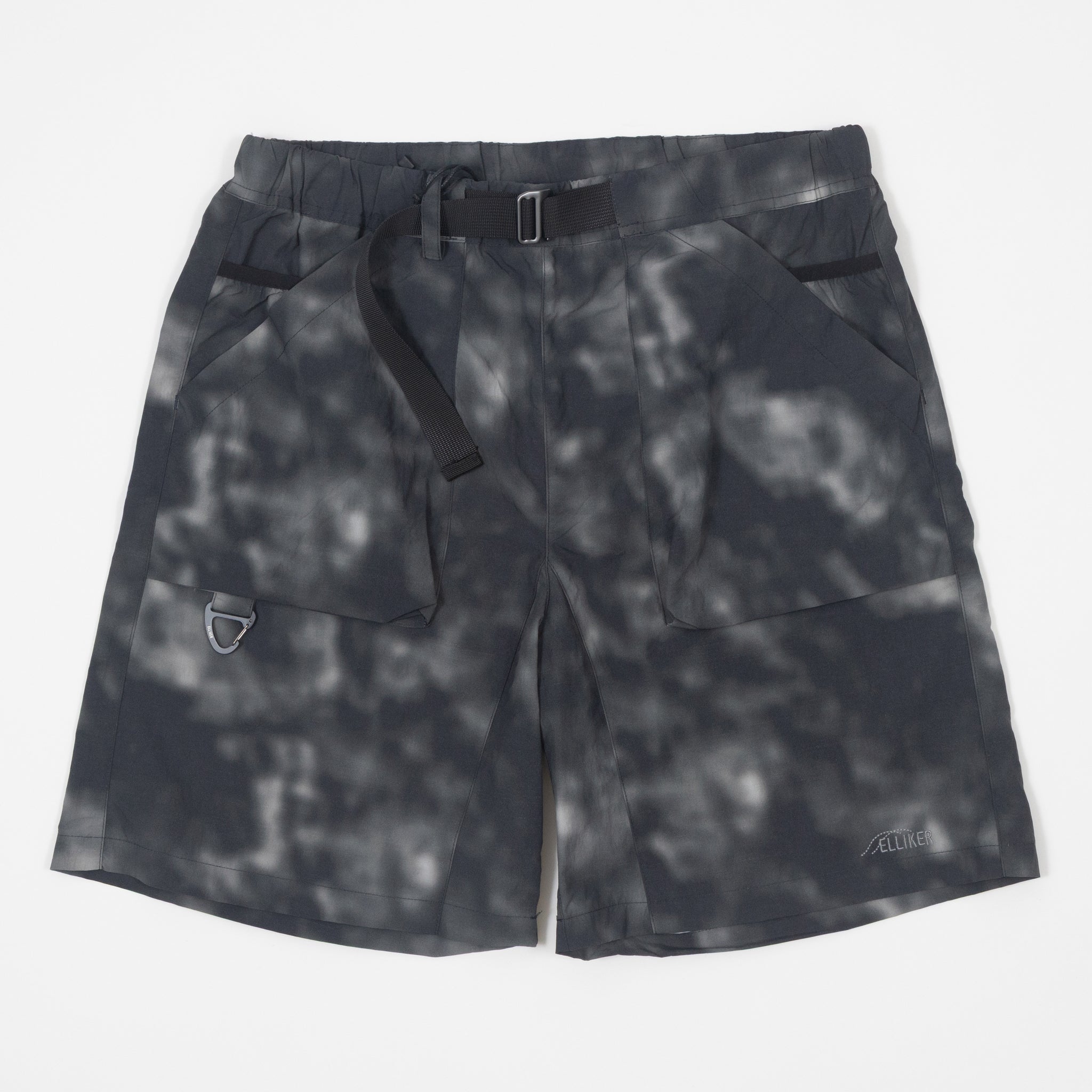 ELLIKER Sayer Print Belted Shorts in GRAPHITE