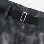 ELLIKER Sayer Print Belted Shorts in GRAPHITE