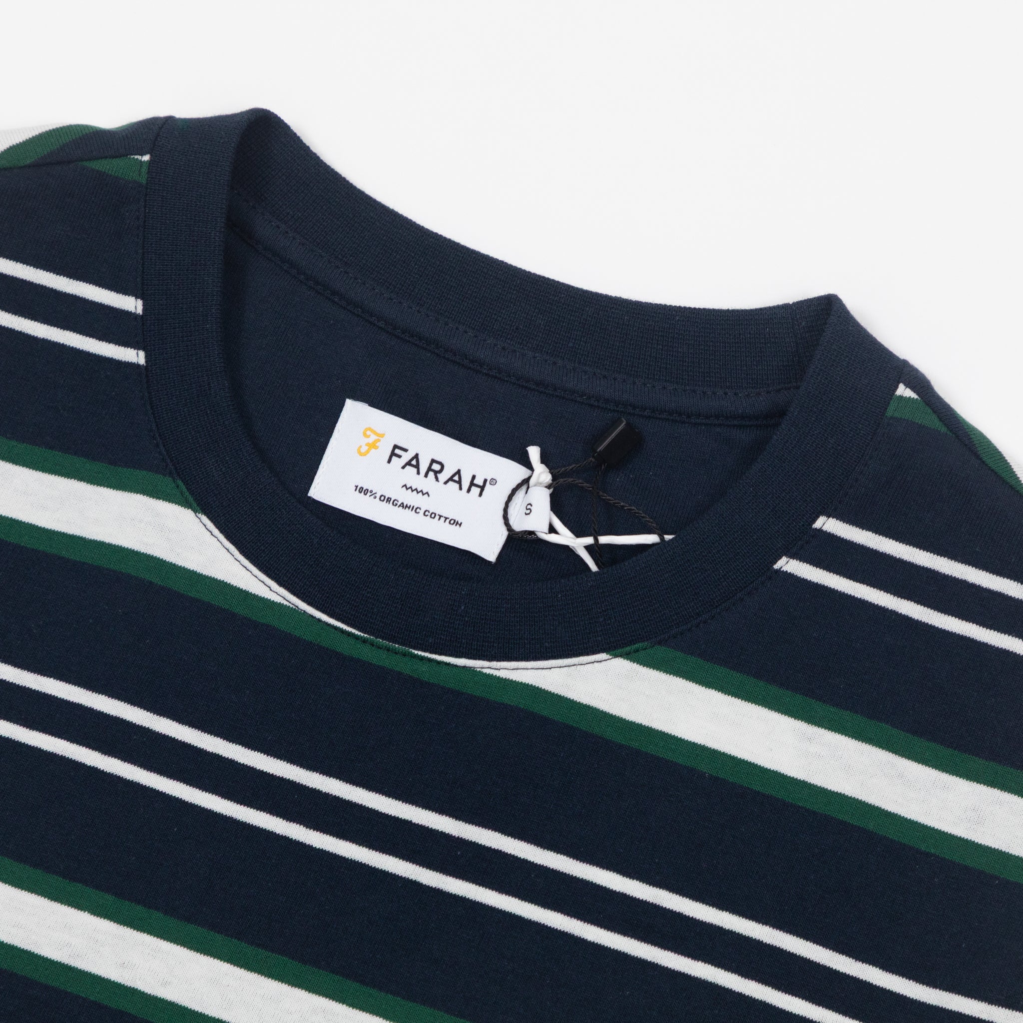 FARAH Elmswood Striped T-Shirt in NAVY
