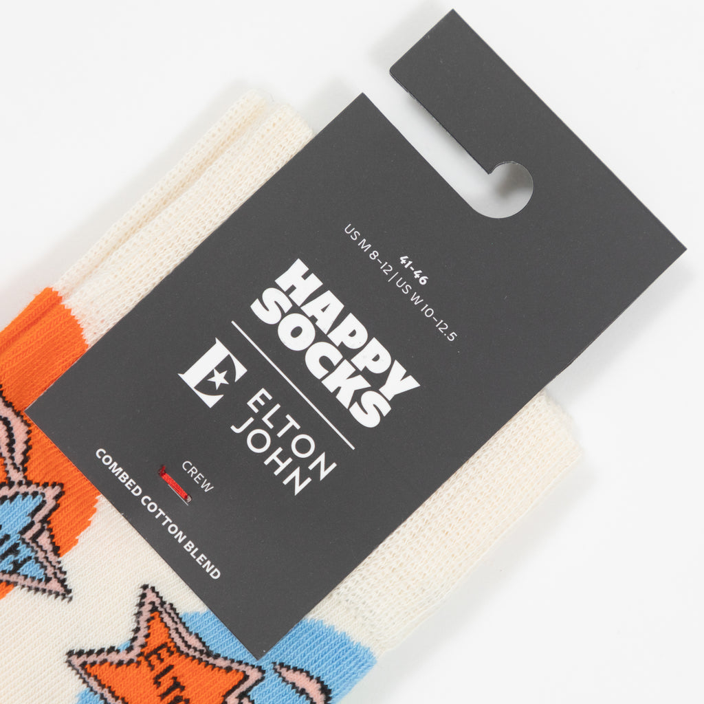 HAPPY SOCKS Elton Glasses Socks in WHITE