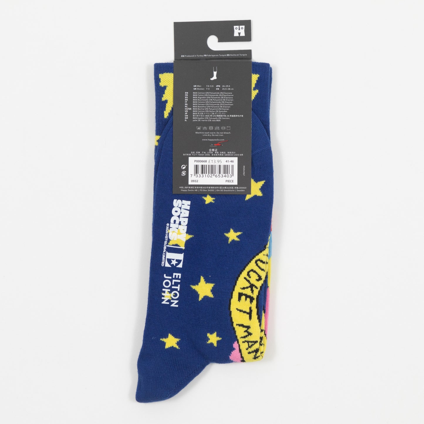 HAPPY SOCKS Elton John Rocket Man Socks in DARK BLUE