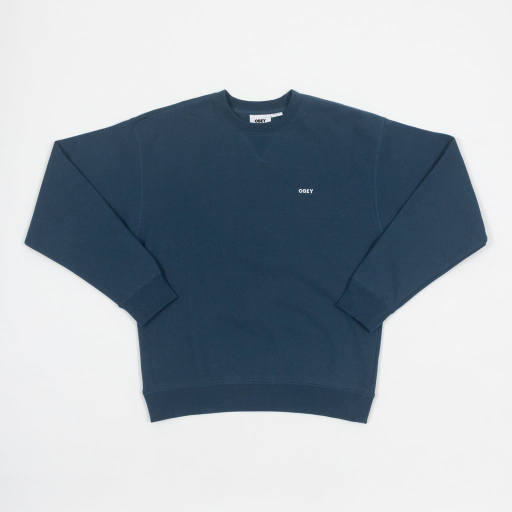 OBEY Embellished Crew Sweatshirt in BLUE