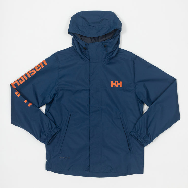 HELLY HANSEN Ervik Waterproof Jacket in NAVY & ORANGE