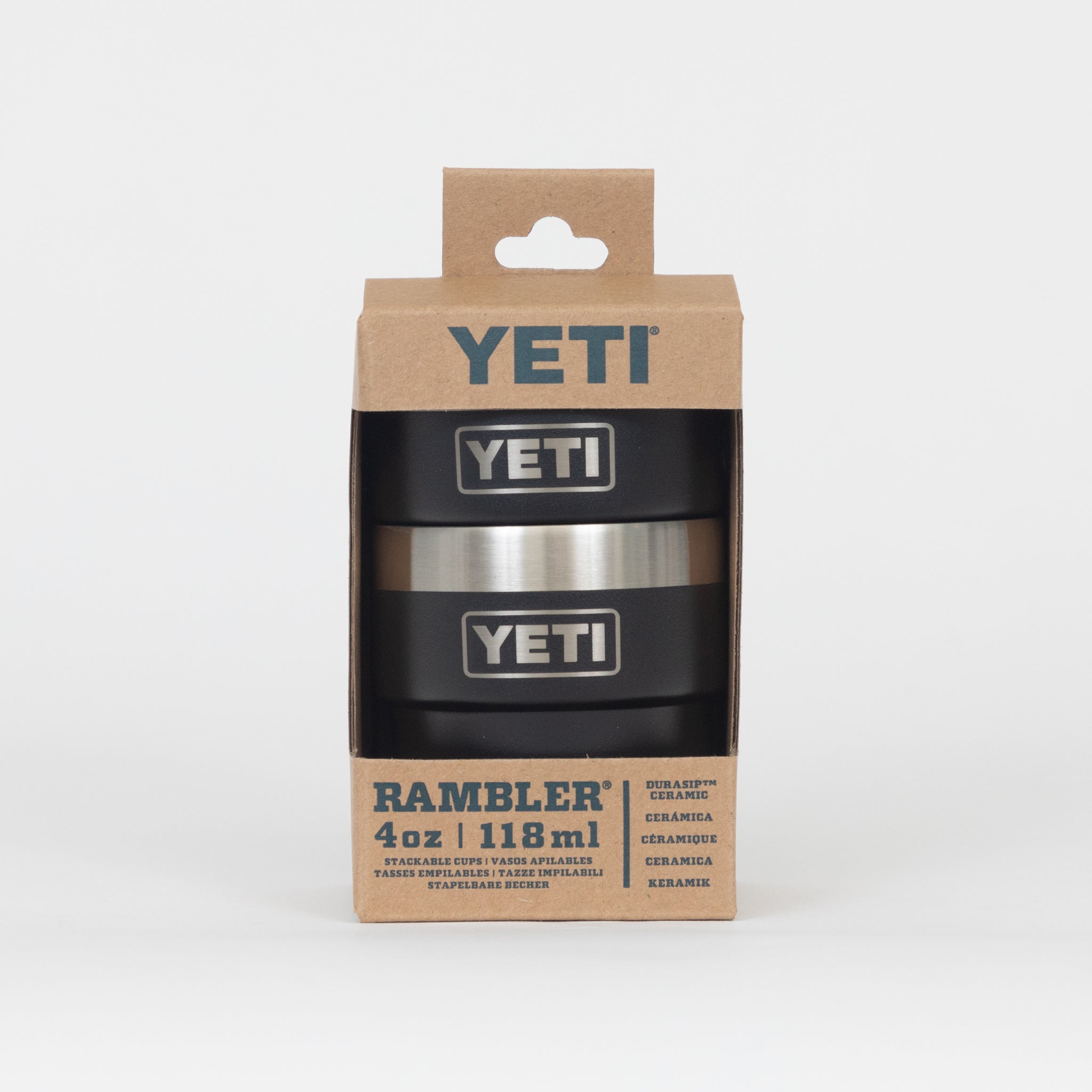 YETI Rambler® 4 oz (118 ml) Stackable Cups with Durasip™ Ceramic Lining in Black
