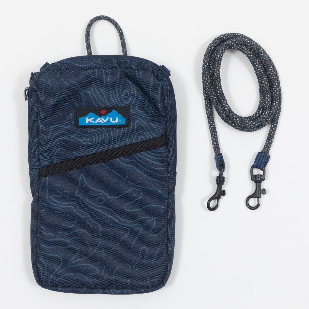 KAVU Essential Case Phone Bag in NAVY TOPO