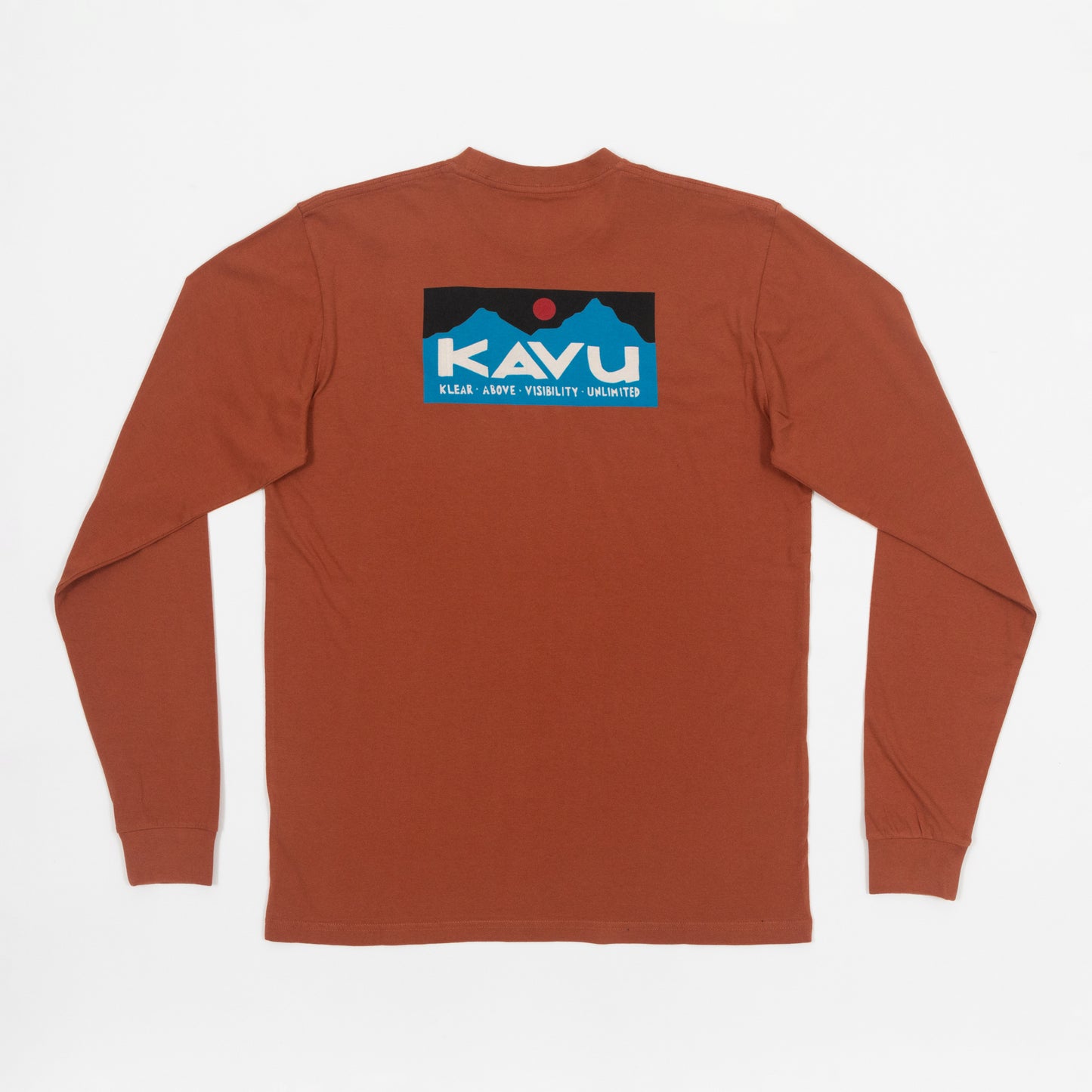 KAVU Etch Art Long Sleeve T-Shirt in ORANGE