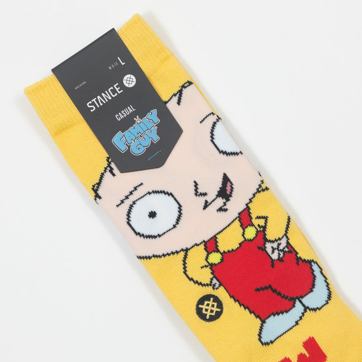 STANCE x FAMILY GUY Collaboration Stewie Socks in YELLOW