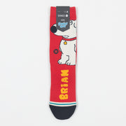 STANCE x FAMILY GUY Collaboration The Dog Socks in RED