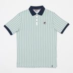 FILA BB1 Classic Vintage Striped Polo in SURF SPRAY