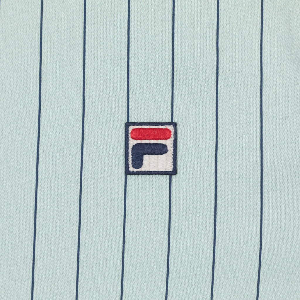 FILA BB1 Classic Vintage Striped Polo in SURF SPRAY