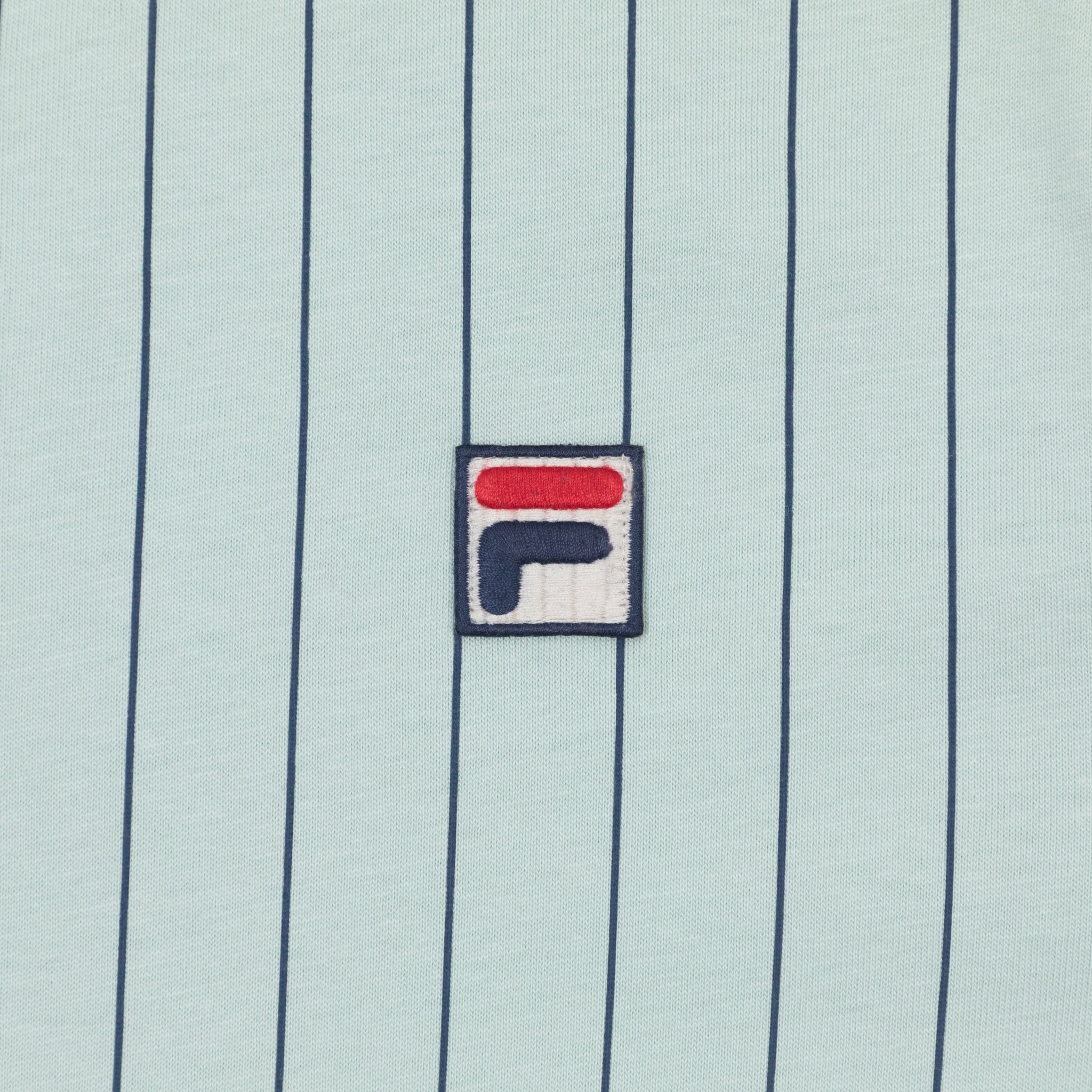 FILA BB1 Classic Vintage Striped Polo in SURF SPRAY