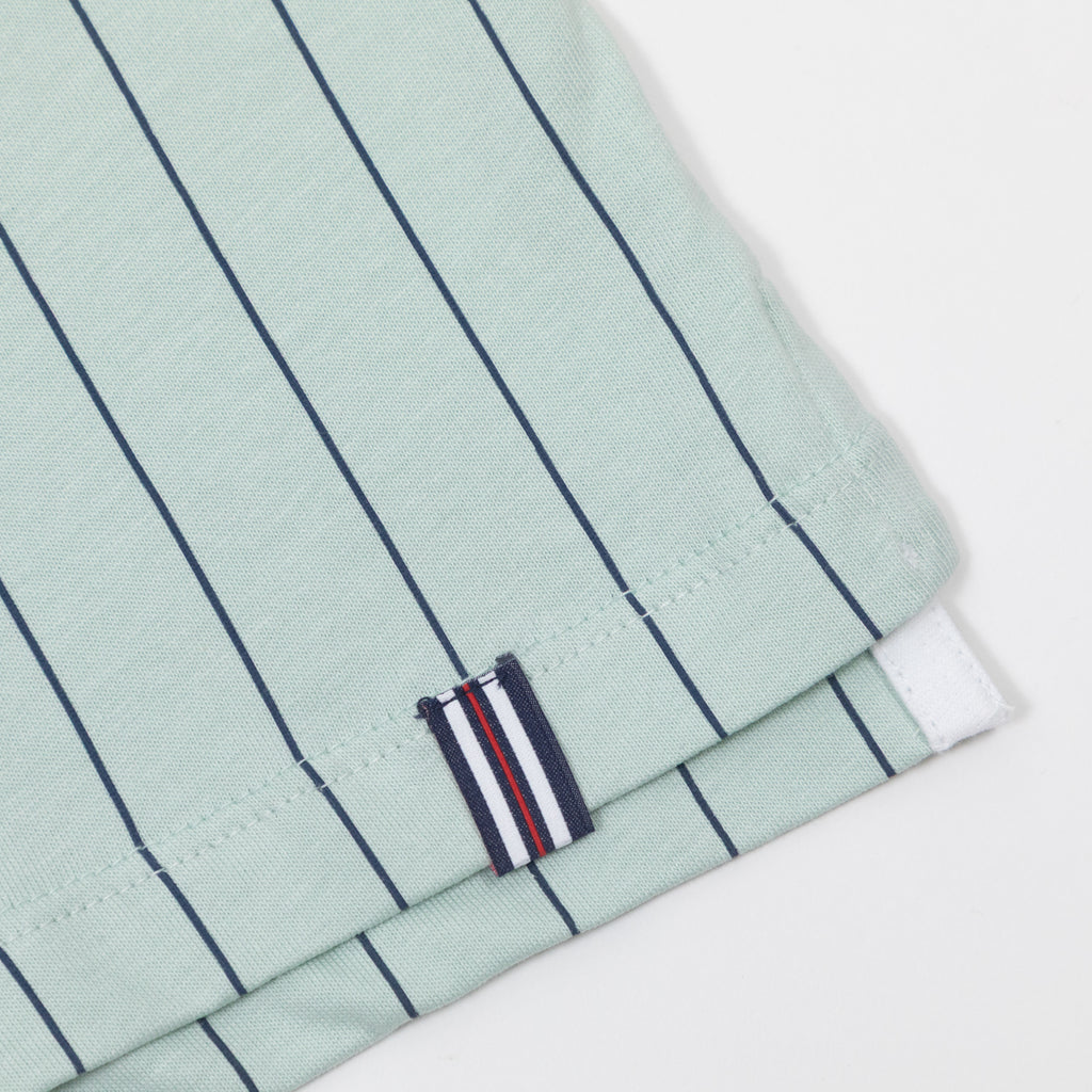 FILA BB1 Classic Vintage Striped Polo in SURF SPRAY