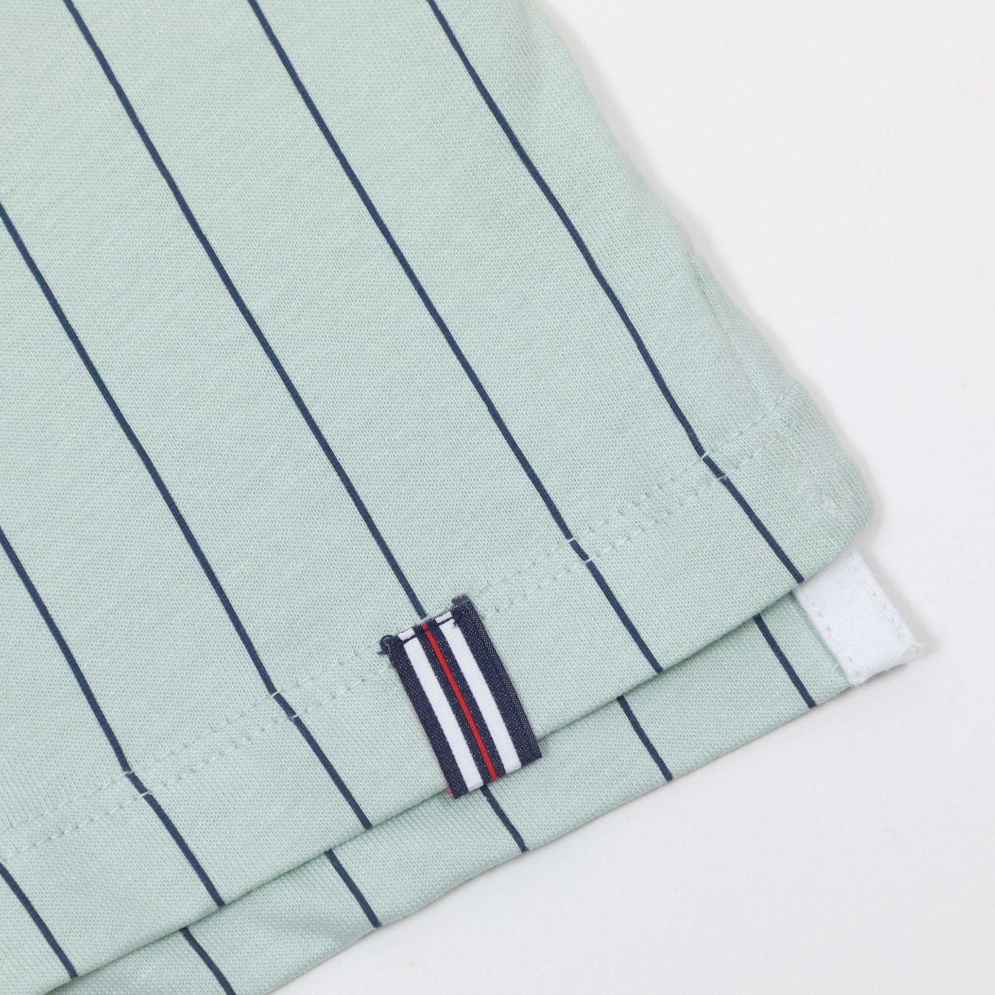 FILA BB1 Classic Vintage Striped Polo in SURF SPRAY