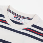 FILA Cesare Yarn Dye Stripe T-Shirt in GARDENIA