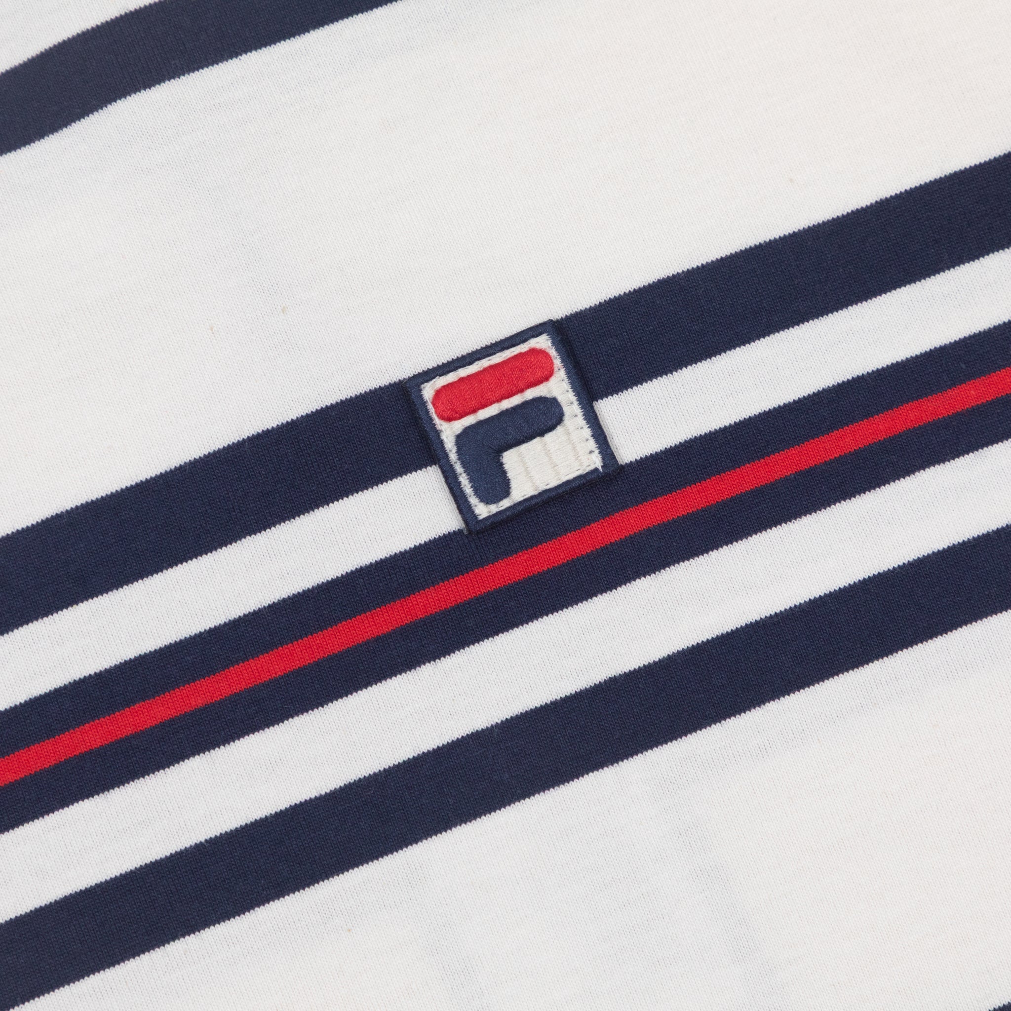 FILA Cesare Yarn Dye Stripe T-Shirt in GARDENIA