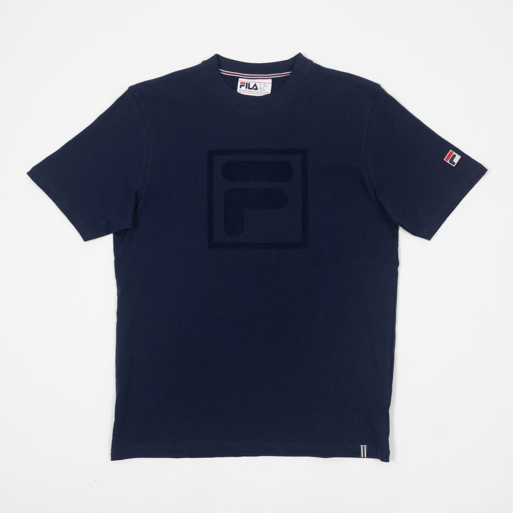 FILA Pepe T-Shirt with Flock Logo in BOLD NAVY