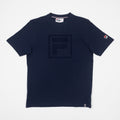 FILA Pepe T-Shirt with Flock Logo in BOLD NAVY