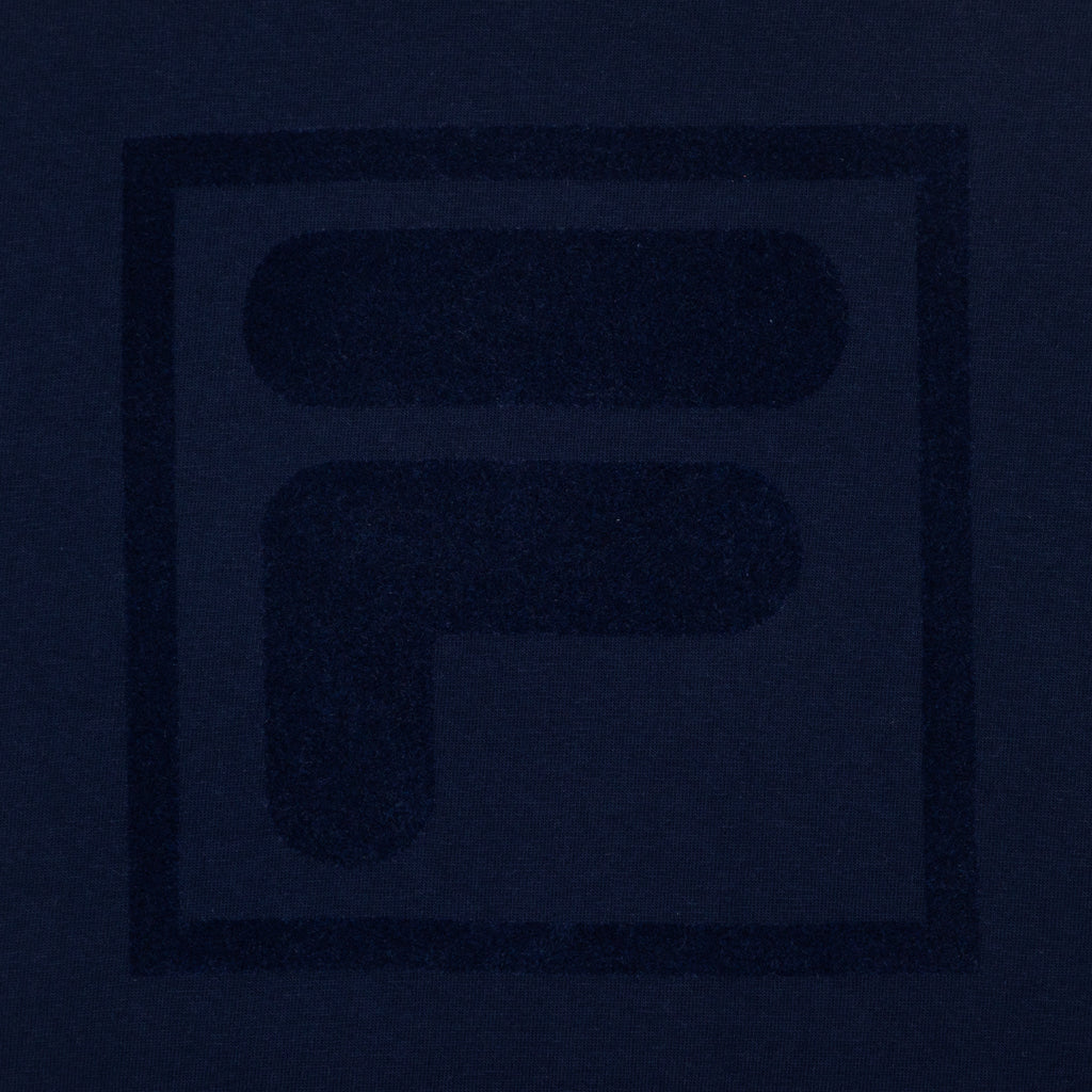 FILA Pepe T-Shirt with Flock Logo in BOLD NAVY