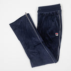 FILA Fio Velour Straight Leg Joggers in NAVY